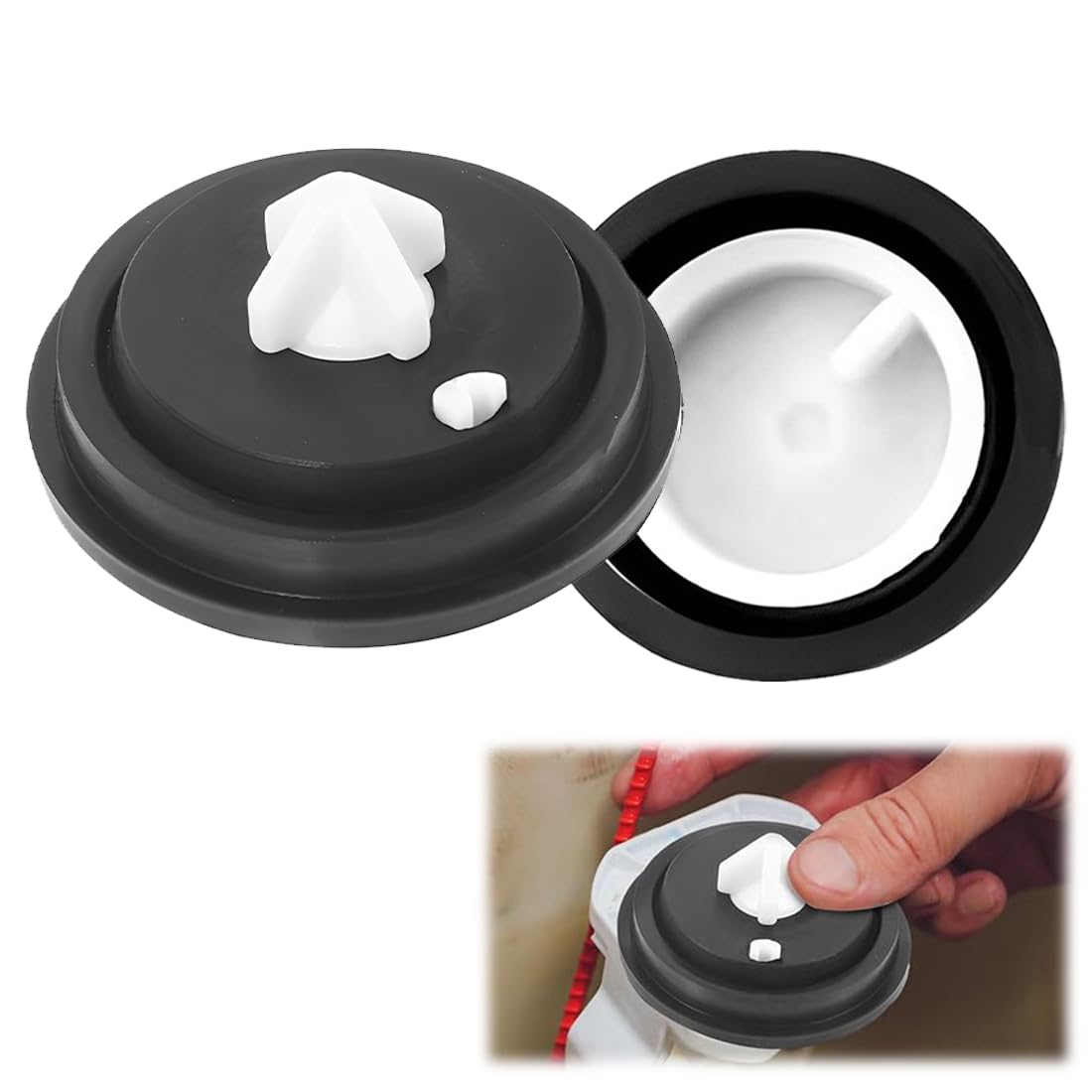 2 Pièces Membranes d'Étanchéité de Haute Qualité pour Vannes à Flotteur dans Réservoirs de Chasse d'Eau, Membrane d'Entrée Réservoir, Rondelles de Membrane de Valve, Flotteur (2PCS)