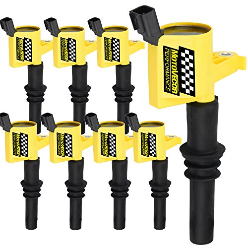 Motovecor Ignition Coil Pack DG511 Straight Boot 15% More High Energy for Ford F150 F-150 F250 Expedition Explorer Mustang Lincoln Mercury 5.4L 4.6L 6.8L V8 V10 with DG511 C1541 FD508 - Upgrade 8Pack