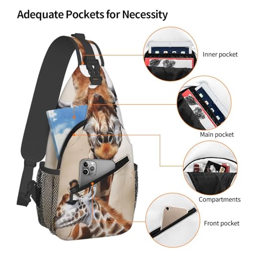 Morrales de tipo Sling Bag unisex negro para viaje miniatura 3