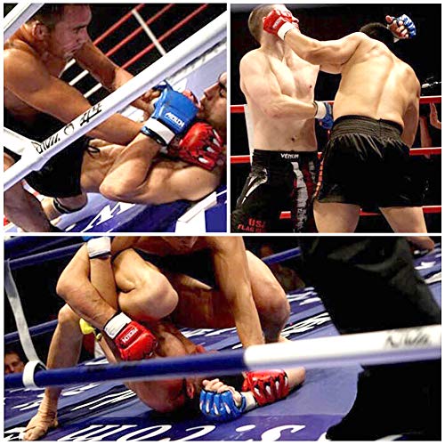 Boxing Gloves, Half Finger Kickboxing Training Gloves,Grappling Gloves,Punching Bag Mitts, Fight Gloves For Men&Women（Black） #TOP5