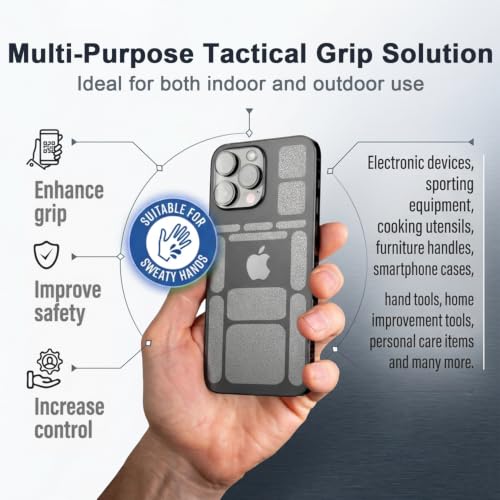 Image of ZORBES 4 Pack Universal Pre Cut Grip Tape Stickers with Adhesive Anti Slip PEVA Grips for Phones Keyboards Mice Game Controllers DIY Use Smooth Surfaces