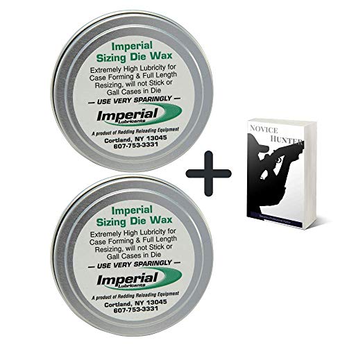 Redding Reloading Dies Imperial Sizing Wax - 2 oz Non Liquid Professional Wax and Case Lube for 223 Resizing Die, Easy Application .17 Caliber and Above - Imperial Supply - 2 Pack & Exclusive E-Book