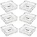 Cendrier en verre env. 10,5 cm rectangulaire massif Lot de 6 Verre Cendrier en verre spécial résistant à la chaleur et 4 postes Étagère pour de Cigarettes Cigarillos
