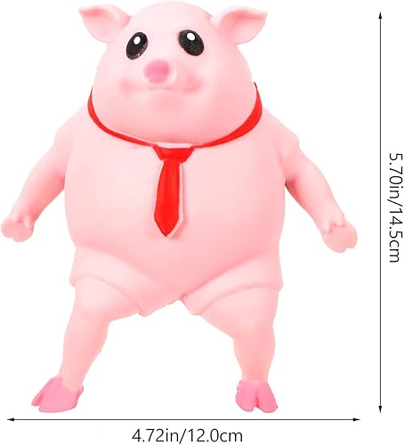 Miniatura 7 de Cerdo irrompible, cerdo esponjoso, Jimmy The Piggy, juguete para apretar, cerdo rosa, juguete para apretar, novedad lindo juguete para el estrés