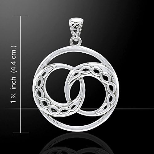 Jewelry Trends Celtic Knot Infinity Crescent Moon Eclipse Sterling SIlver Pendant Necklace 18" - Image 4