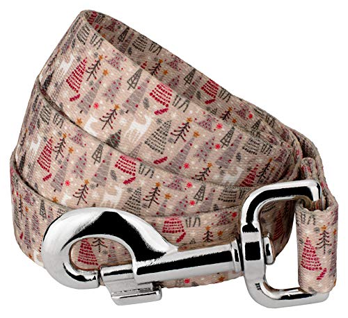 Country Brook Petz - Woodland Christmas Dog Leash Limited Edition - Christmas Collection Featuring Festive Designs (6 Foot, 1 Inch Wide)