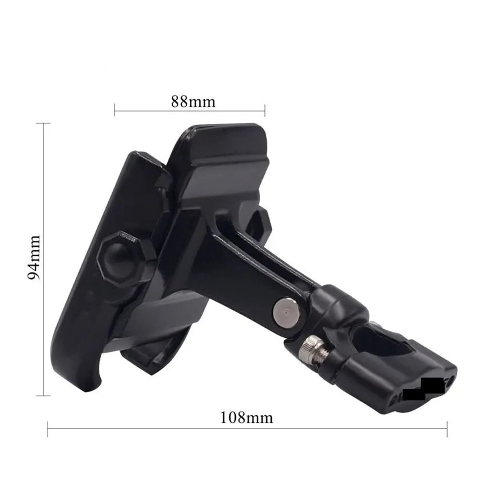 Telephone Moto Rotation Support De Téléphone Universel À 360 Degrés pour Guidon Moto en Alliage D'aluminium Accessoires Montage pour Guidon Vélo 4 À 6,4 Pouces Porte Téléphone Vélo(Black)