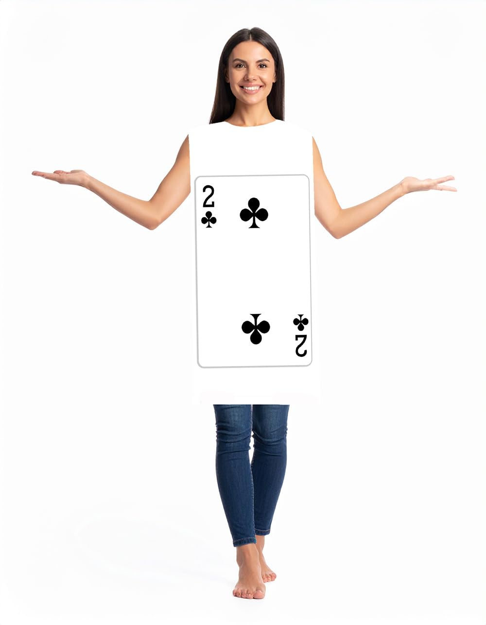 TABARDO! Playing Card Costume for Adults, Fancy Dress Outfit, Novelty Costume (Large, 2 Clubs)