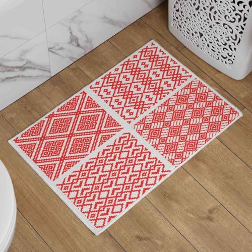 Tapis entrée extérieur rétro géométrique CEVAN de 50x80cm - 3