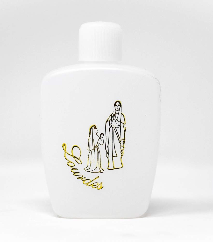 Catholic Gift Shop Lourdes Plastic Bottle Containing Lourdes Water + Prayer Card