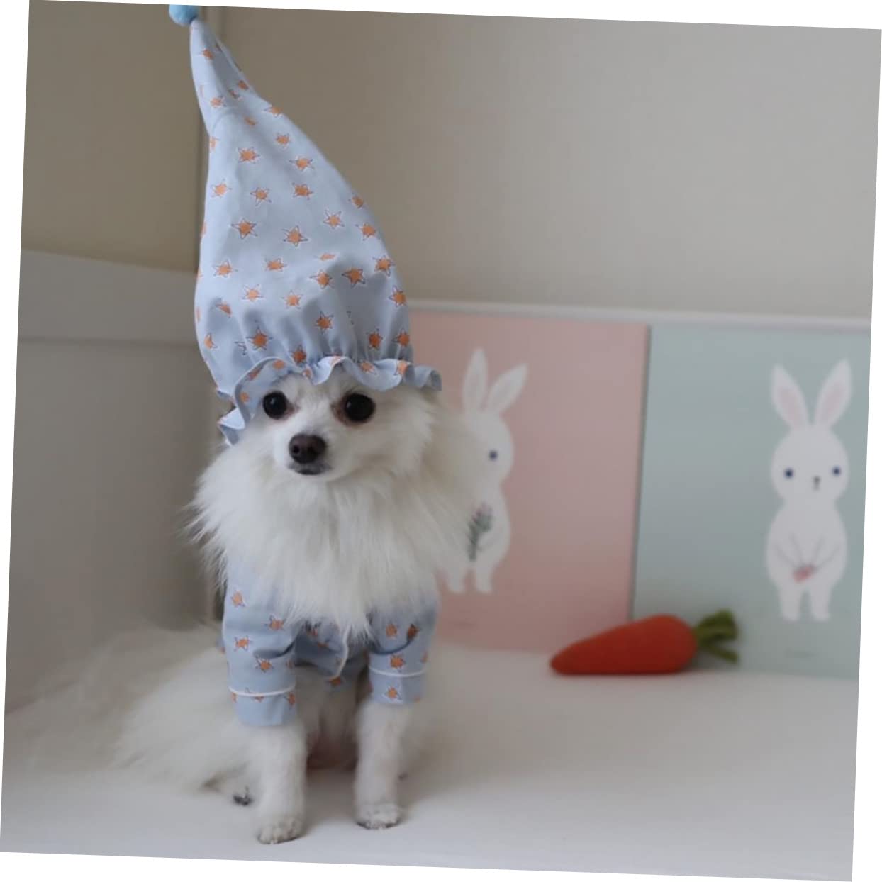 Angoily Tuta per Cani in Cotone Blu Design a Due Gambe, Calda e Facile da Indossare, per Quotidiano e Gioco dei Cani