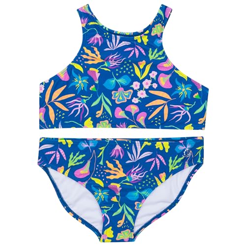 Image of SwimZip Girls' Halter Top and Bikini Bottom 2 Piece Set UPF 50+ Sun Protection