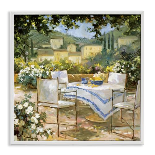 'Tuscan Terrace Vineyard French Picnic'| Framed Giclee Art