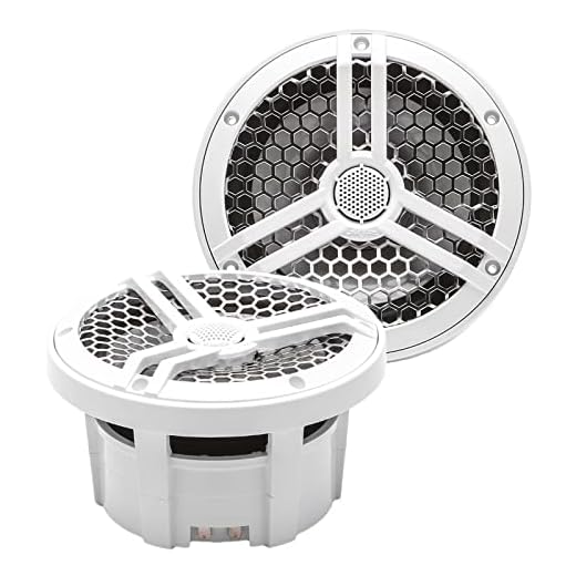 Skar Audio SK65M 6.5" 2-Way Marine Full Range 320 Watt Coaxial Speakers, Pair (White)