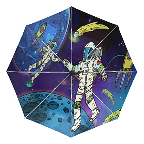 Parapluie automatique astronaute espace cosmique cadeau idéal ultra-léger de voyage