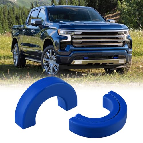 Image of Tow Hook Covers Fit for Chevy Silverado 1500 2007-2026 /GMC Sierra 1500 2007-2018, Customized Car Tow Hooks Compatible with Chevrolet Silverado 1500 Accessories 2007-2025 (Dark Blue)