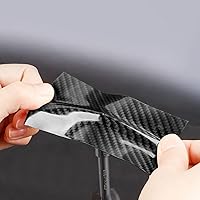 Vista 7 de Protectores de entrada de borde de puerta de automóvil, cinta protectora de fibra de carbono 5D anticolisión, calcomanía de tira de cubierta