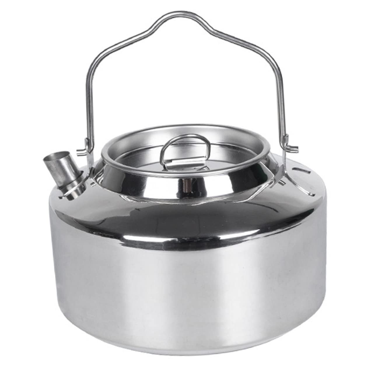 Abaodam Ergonomic Handle Stovetop Kettle Portable Camping Tea Pot Stainless Steel Outdoor Supplies