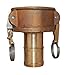 PT Coupling 15X10C Brass Reducer Cam and Groove Hose Fitting, C-Reducer, 1-1/2" Coupler x 1" Hose Shank