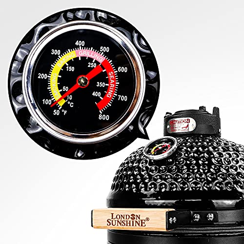 London Sunshine Ceramic Bbq Charcoal Kamado Grill 13 Inch Portable Tabletop Bbq Grill Black #TOP4