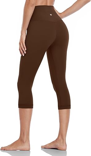 HeyNuts Leggings capri de yoga de cintura alta, con control de abdomen, pantalones de yoga recortados de 19 a 21 pulgadas