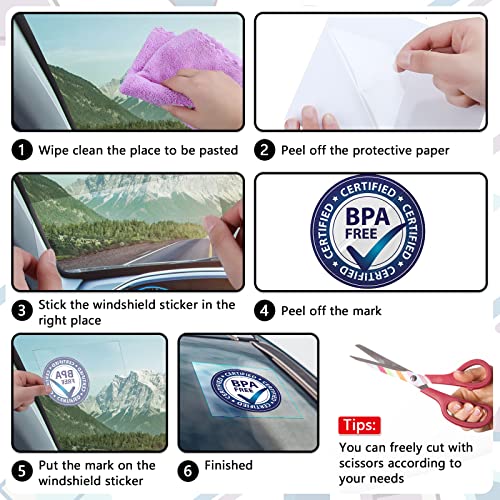 Image of 20 Pcs Clear Static Cling Windshield Sticker Bulk, Static Cling Window Film