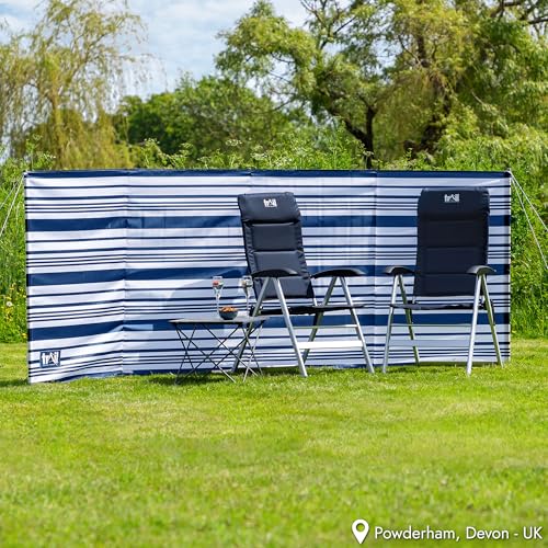 Trail Wooden Windbreak with Bag, Tall Windbreaker Sun Shelter Privacy Screen with Metal Spikes, Outdoor Camping Festival Garden (5 Pole: 3.6m x 1.25m or 7 Pole: 5.4m x 1.25m) - Image 3