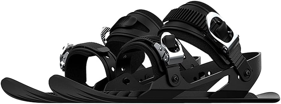 UNISTRENGH Mini Ski Skates - Portable Ice Skates for Snow, Short Skating Ski Shoes Free Size Snowskates Snowblades Skiboards