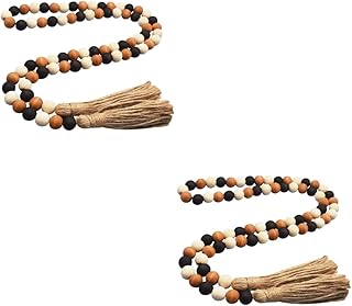 BESTOYARD 2 Pçs Bandejas De Madeira De Madeira De Fazenda Bandejas De Servir De Madeira Decoração Vintage Para Casa Guirlanda De Contas De Madeira Guirlanda De Contas De Porta Contas