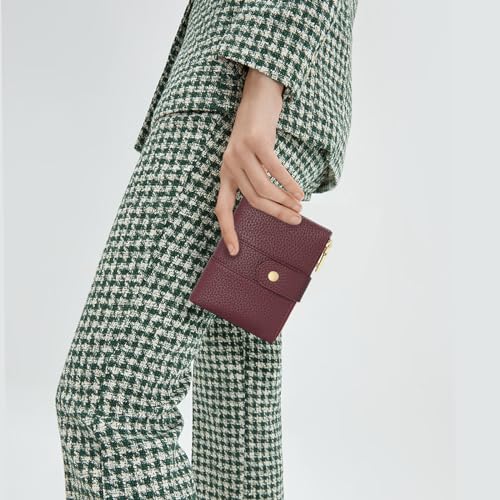 Image of GOIACII Small Wallet for Women with Double Zipper Pocket RFID Blocking Ladies Wallet Leather