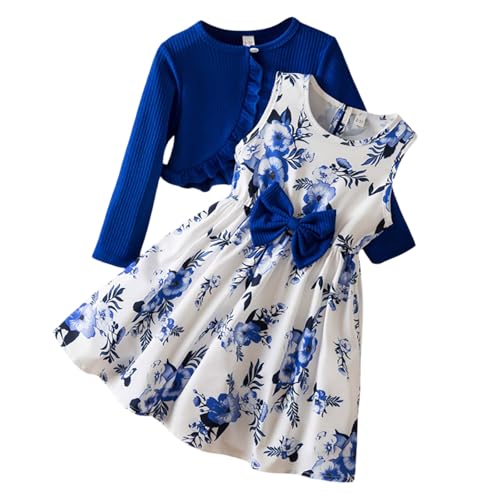 kleid mädchen 134 lang, Einschulung Kleider Mädchen Set Blumen...