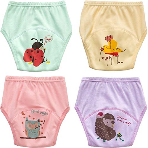 Adorel Baby Meisjes Trainingsbroekjes Herbruikbare Set van 4 - Afbeelding 8