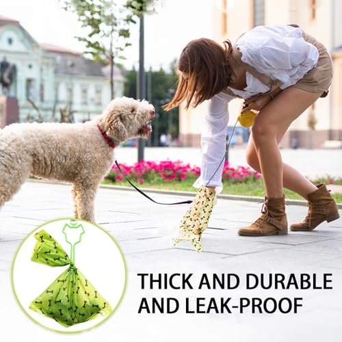 Image of HZDHCLH Poop Bags for Dogs Leak Proof Extra Thick Dog Poop Bags, Green Bones 36 Rolls 9 inch x 13 inch Lavender Scented Pet Waste Bag, 540 Count