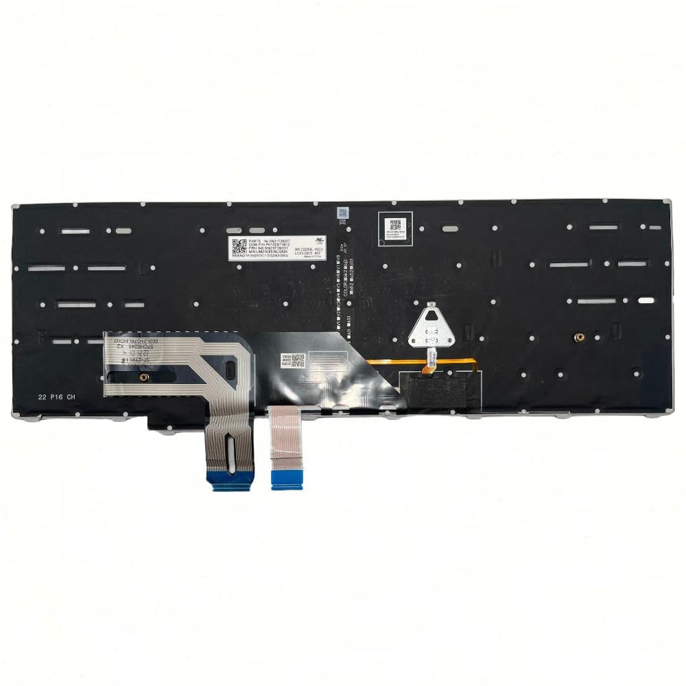 BestParts Ersatz-DE-Tastatur, kompatibel mit ThinkPad P16 Gen1, mit Hintergrundbeleuchtung
