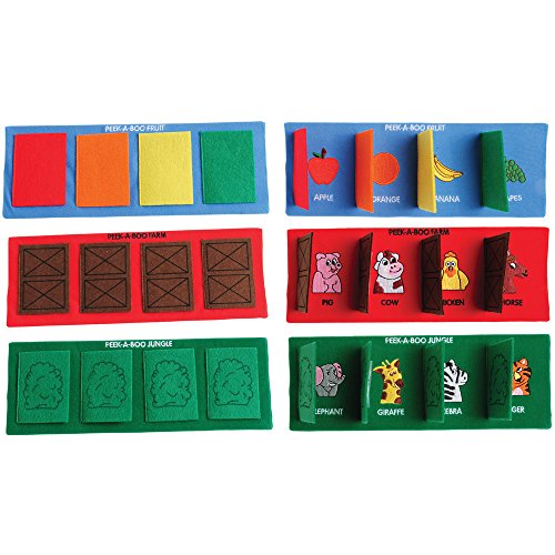 Set of 3 Peek-A-Boo's Early Learning and Recognition Toy