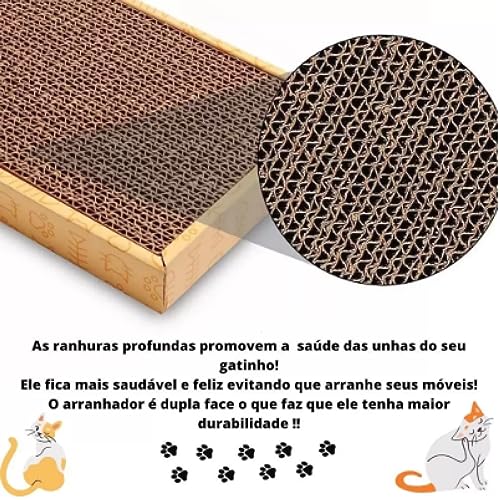 Arranhador para Gatos - Brinquedo Resistente Antiestresse - Papelão