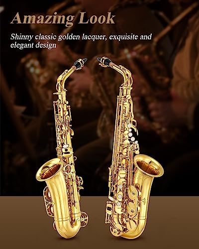 Eastar AS-Ⅱ Eb Student Alto Saxophone for Beginner with Carrying