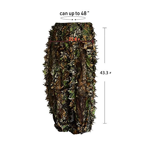 HYFAN Ghillie Anzüge 3D Blätter Wald Camouflage Kleidung Outdoor Army Military Camo Kleidung für Jungle Jagd, Paintball… – Bild 6