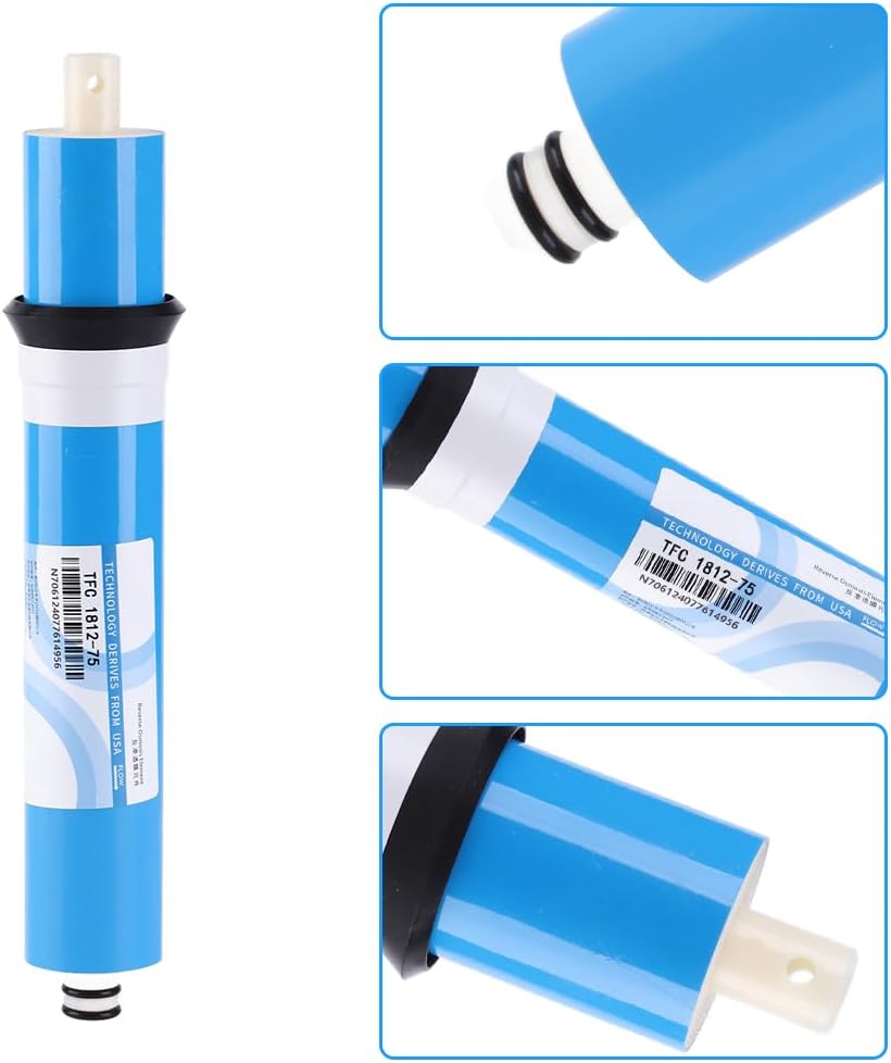 Joyzan ULP1812 75GPD Water Filter Replacement, Reverse Osmosis Element RO Membrane Replacement Cartridge High Rejection Home Drinking Water Filtration System Household Standard Under Sink Purifier