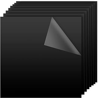 PINGEUI 8 PCS 12 x 12 x 1/8 Inches Plexiglass Sheets, Durable Square Acrylic Sheets, Black Acrylic Board with Protective Films for DIY Projects, Signs, Home Decor