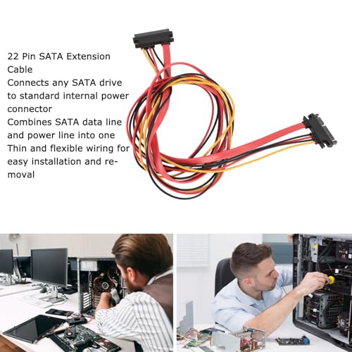 Cable extensión de alimentación y datos Serial ATA 22Pin 1 m miniatura 3