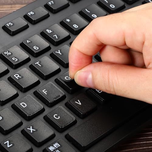 PATIKIL Arabic Keyboard Layout Stickers, 2 Pack Universal Keyboard Replacement Cover for Notebook Desktop Computer Keyboards, White Background Black Lettering - Image 4