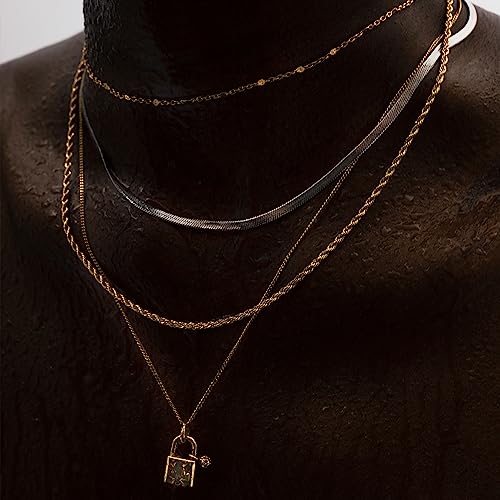 Hey Harper Easy Necklace 14K Gold Cable Chain Necklace For Women - Dainty Long And Waterproof Jewelry - Stainless Steel Necklace Perfect For Everyday Wear #TOP6