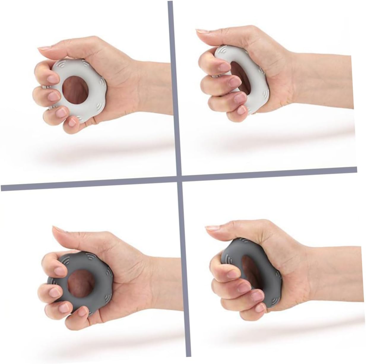 3pcs Silicone Hand Strengthener for Pressure Relief Lb Light Grey Lb Dark Grey Black Comfortable Massage Grip Rings for Rehabilitation and Exercise