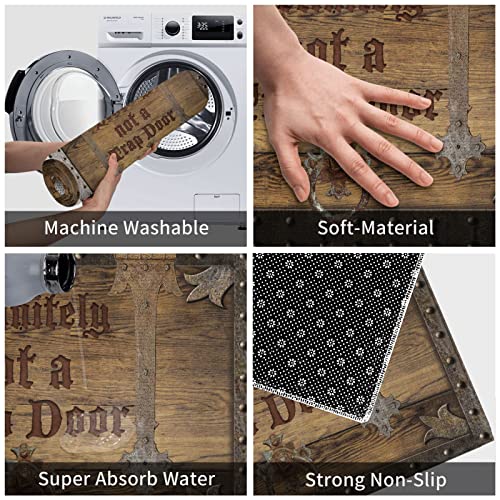 Definitely Not A Trap Door Doormat Funny Front Door Mat Outdoor Indoor Entryway Floor Mat Welcome Mats Home Decorative #TOP5