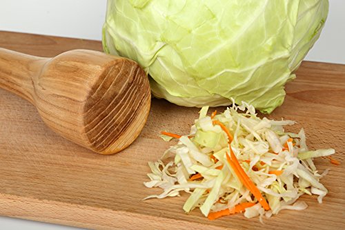 14 Inch Sauerkraut Tamper For Packing Fermented Foods Into Mason Jars Long Wooden Potato Masher Vegetable Pounder Eco-Friendly Ash Tree Natural Solid Wood Packer #TOP3