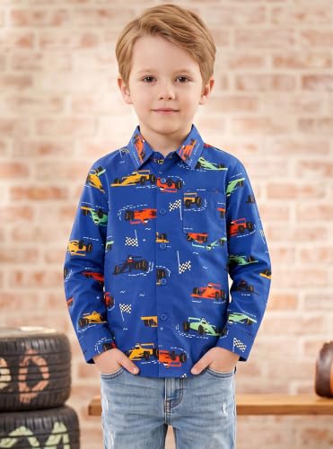 Image of Boys Hawaiian Button Down Shirt, Pure Combed Cotton Short Sleeve Size 3-15Y | Pure Combed Cotton, Smooth 60s yarn, Tagless Label, Pilling-Resistant, Shrink-Resistant, Fade-Resistant, Machine Washable