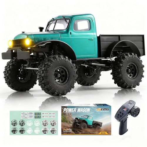 FMS 1/24 FCX24S Power Wagon S Brushless RC Crawler RTR, 4X4 RC Off-Road Trucks with BATRAZZI Upgrade...