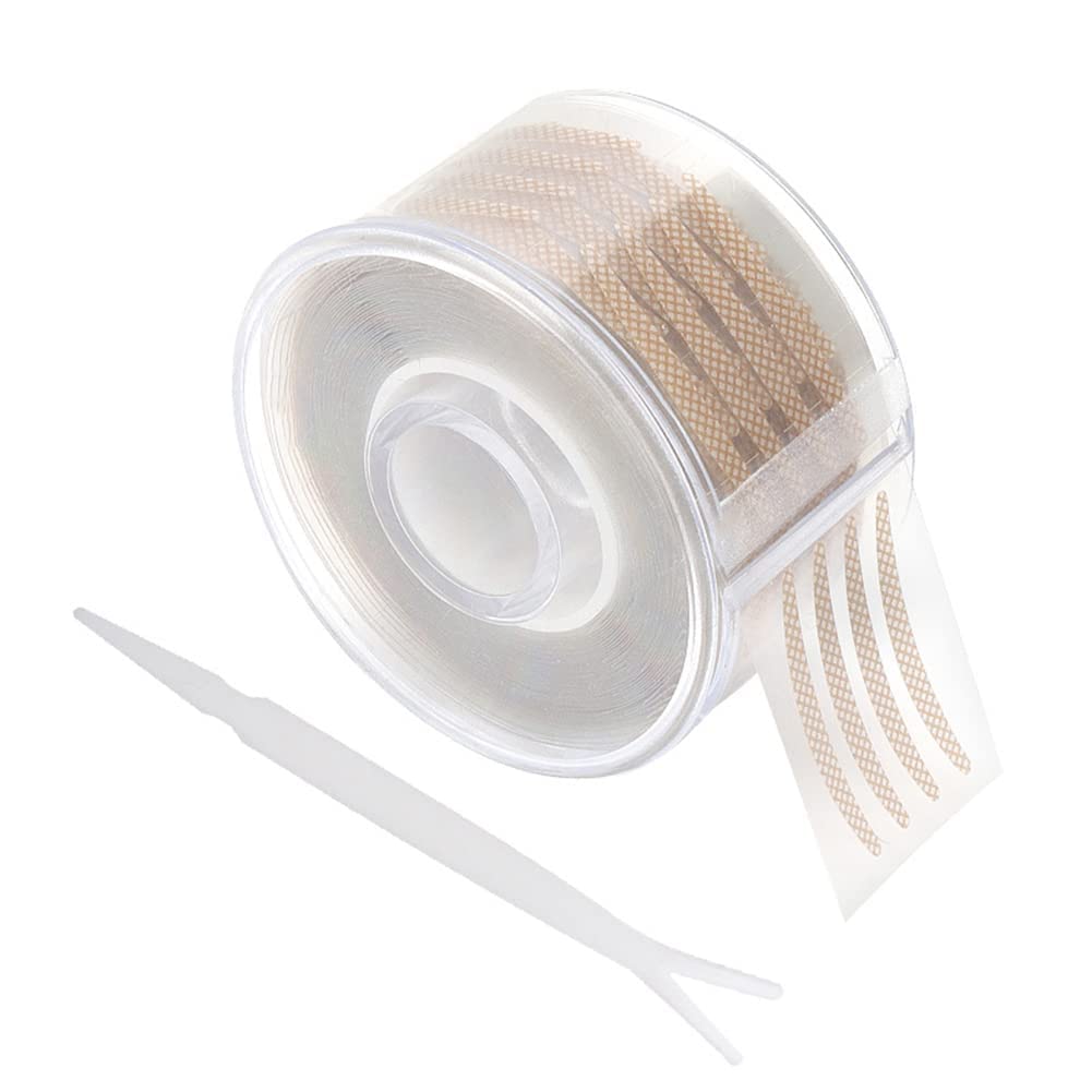 Abhsant 300 Pieces Waterproof Invisible Double Eyelid Tape Natural Fiber Eyelid Lifter Strips Droopy Lids Hooded Eyes Best Gift for Girl Women Brown-picture-28