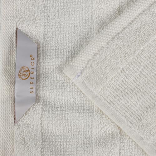 Serviette de bain en coton Superior Roma design côtelé style spa - 6